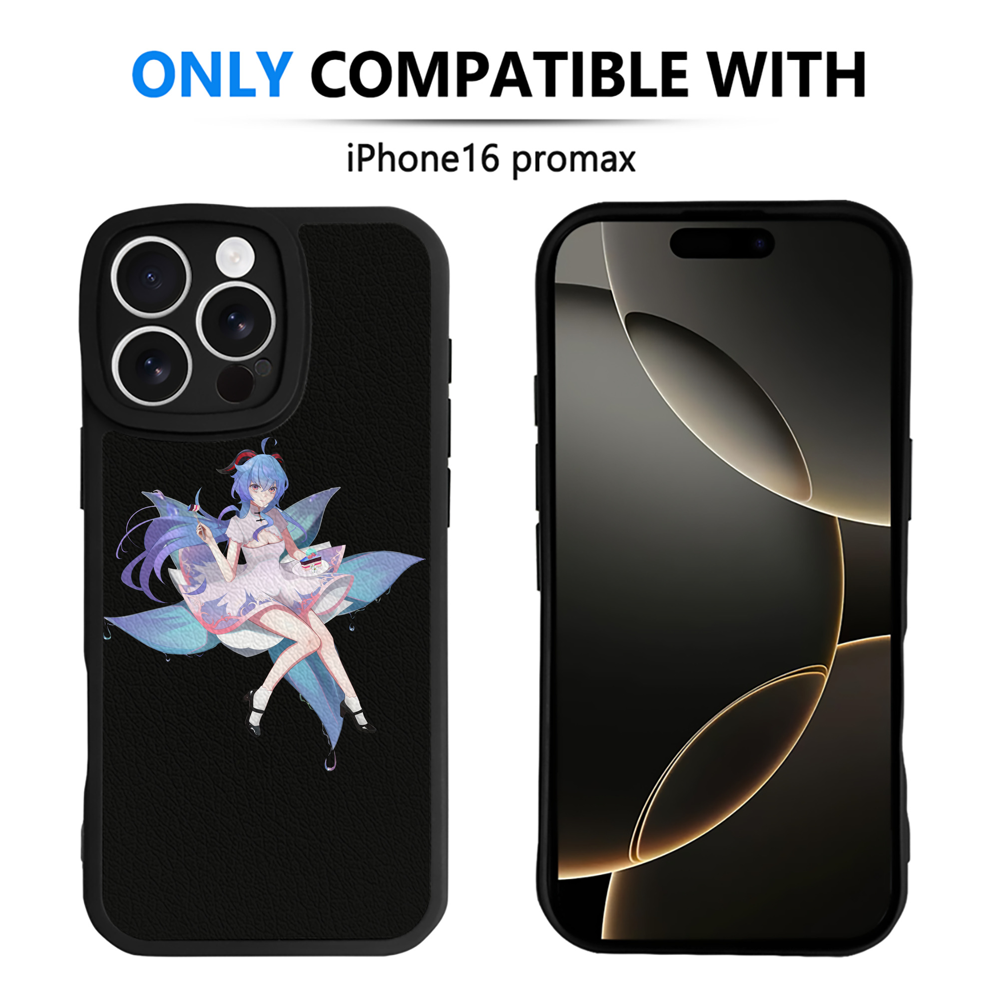 げんし神 甘雨 かんう genshin Ganyu 【iPhone 16シリーズ対応】シリコンスマホケース（レザー調） 材質：シリコン